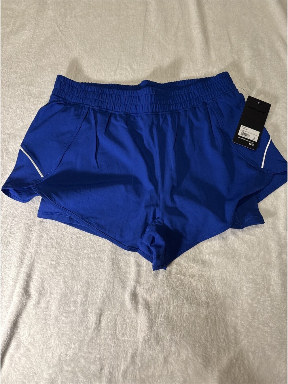 90 DEGREE by Reflex Women's Shorts Size L Blue Athletic Running NWT (2060)